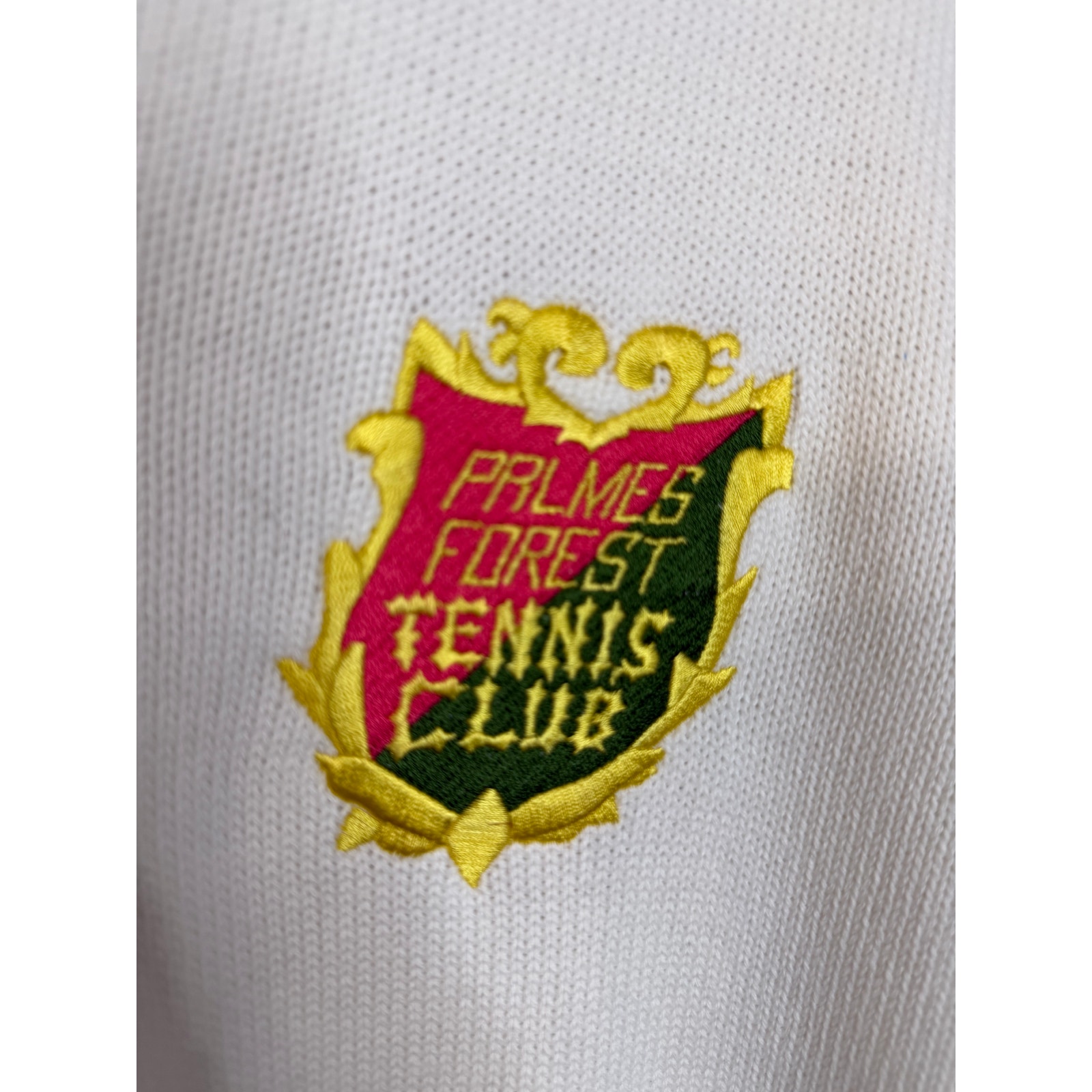 Palmes Off-White Pftc V Neck Knit Sweater Cotton Tennis Preppy Sz M New — image 3 of 8